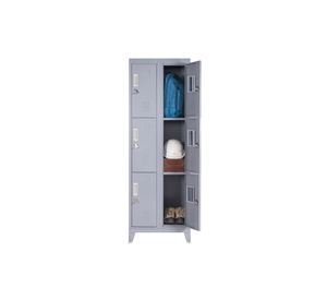 Locker ropero 6 puertas porta candado M2-03 gris Maletek