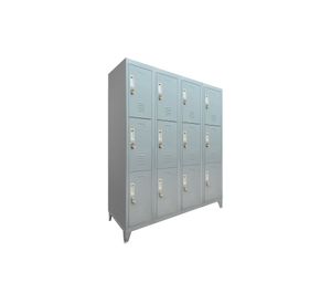 Locker ropero 12 puertas porta candado M4-03 gris Maletek