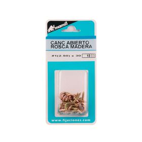 Cáncamo abierto 1 (2,5)x30 mm 15 unidades Mamut