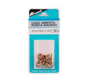 Cáncamo abierto 1 (2,5)x30 mm 15 unidades Mamut