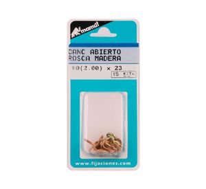 Cáncamo abierto 0 (2)x23 mm 15 unidades Mamut