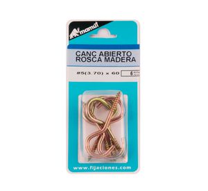 Cáncamo abierto 5 (3,7)x60 mm 6 unidades Mamut