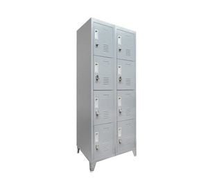 Locker ropero 8 puertas porta candado M2-04 gris Maletek