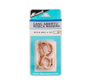 Cáncamo abierto 7 (4,85)x61 mm 4 unidades Mamut