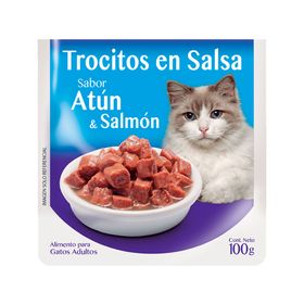 Alimento húmedo gato 100 gr atún y salmón Champion Cat