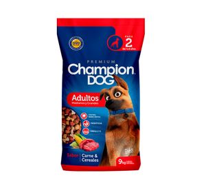 Alimento perro 9 kg carne y cereales Champion Dog