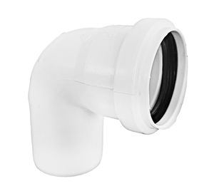 Codo PVC Sanitario blanco 75x87.5 mm
