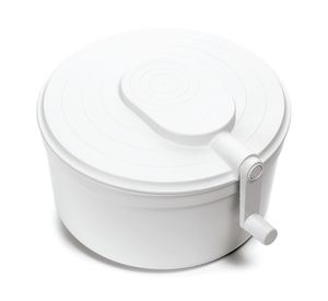 Moledora de alimentos con recipiente hermético blanco