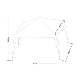 Toldo 2,4x2,4 m verde/blanco Outzen