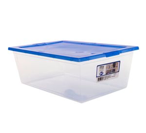 Caja organizadora 10 litros Mybox transparente/azul Wenco