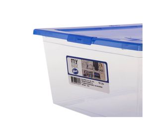 Caja organizadora 10 litros Mybox transparente/azul Wenco