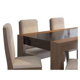 Comedor 6 sillas Lorenzi tamburato/castaño