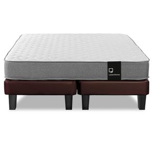 Cama europea 2 plazas Zen Best base dividida PU chocolate