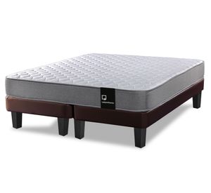 Cama europea 2 plazas Zen Best base dividida PU chocolate
