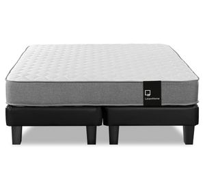 Cama europea 2 plazas Zen Best base dividida PU negro