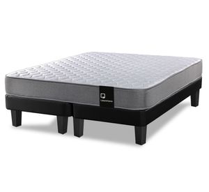Cama europea 2 plazas Zen Best base dividida PU negro