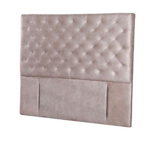 Respaldo King Brescia cuero gris Latam Home