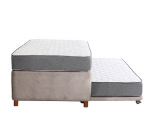 Cama nido 1.5 plazas Zen Best cuero gris Latam Home