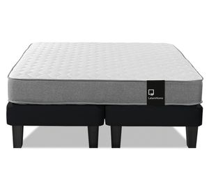 Cama europea 2 plazas Zen Best base dividida tela negro
