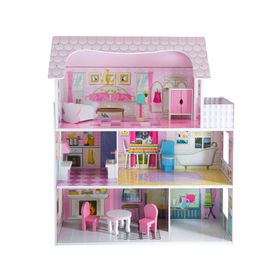 Gran casa muñeca 116,5x76x30 cm 3 pisos Kidscool