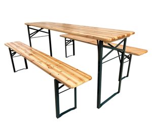 Set terraza mesa + 2 bancas Beer Outzen