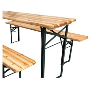 Set terraza mesa + 2 bancas Beer Outzen