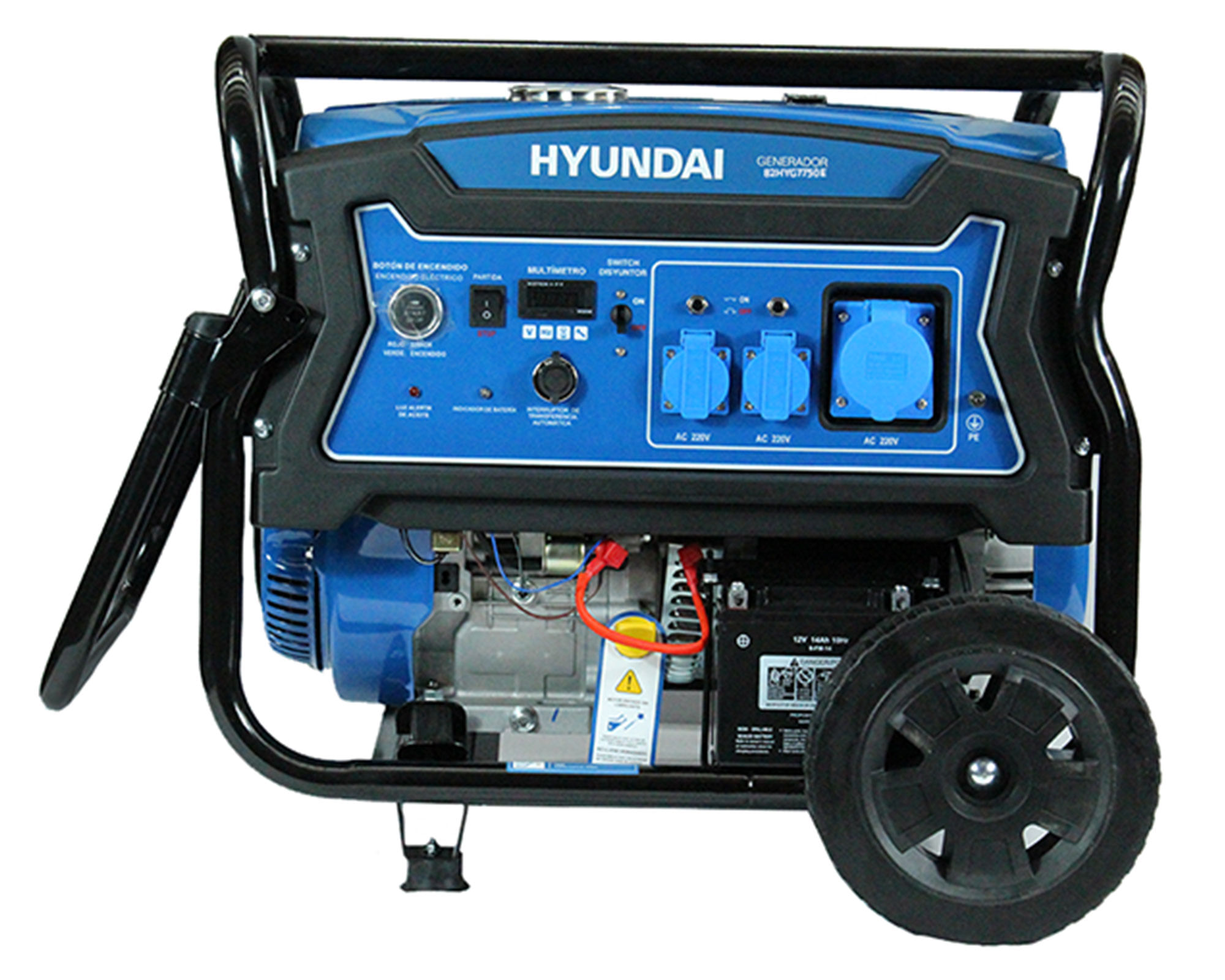 Generador eléctrico/manual gasolina 5000W 25lt 82HYG7750E Hyundai