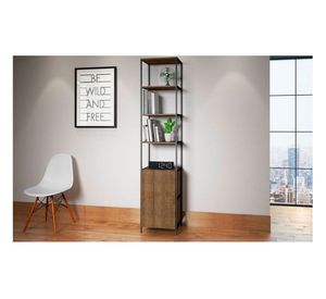 Estante Steel quadra castaño 1 Decocasa