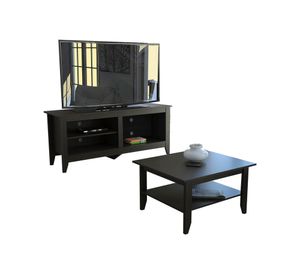 Rack TV 65'' + mesa de centro Essential wengue 1 TuHome