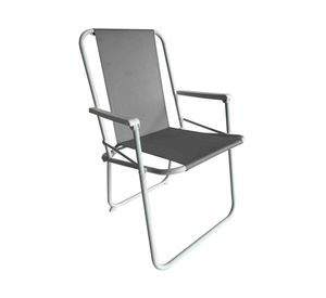 Silla plegable metálica Milos gris