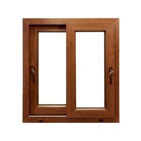 Ventana PVC 91x55 cm Termopanel Corredera Premium Nogal Crown Glass