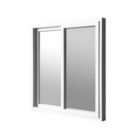 Ventana PVC 100x100 cm Monolítica 2 hojas correderas Blanco