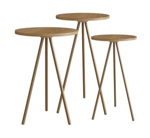 Set mesa lateral 27942 + 27943 + 27944 natural dorado