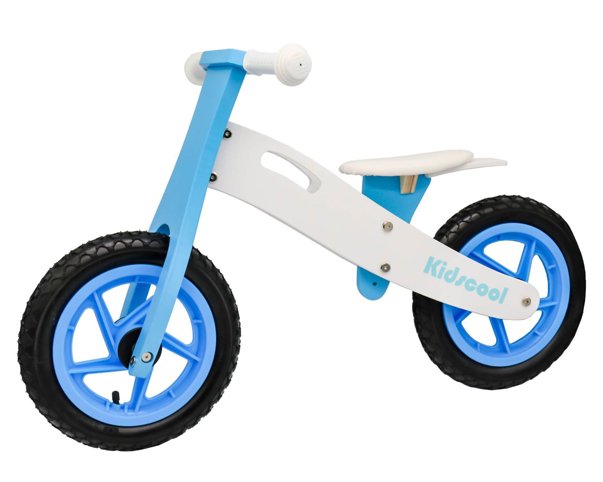 Genérico Bicicleta sin pedales New Riders blanco/azul 12"