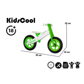 Bicicleta sin pedales New Riders verde 12"