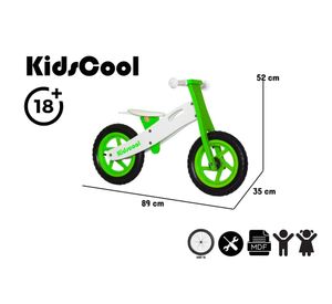 Bicicleta sin pedales New Riders verde 12"
