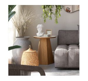 Mesa lateral redonda TB605 blanco