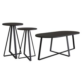 Set mesa lateral 27939 + 27940 + mesa centro 27941 negro