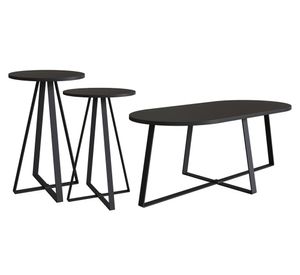 Set mesa lateral 27939 + 27940 + mesa centro 27941 negro