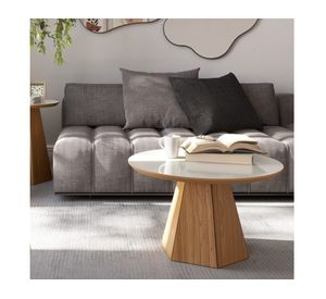 Mesa de centro redonda TB605 blanco