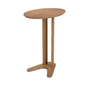Mesa lateral ovalada TB604 café