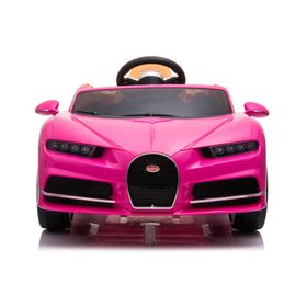 Auto a batería licencia Bugatti rosado 12V