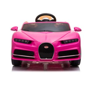 Auto a batería licencia Bugatti rosado 12V