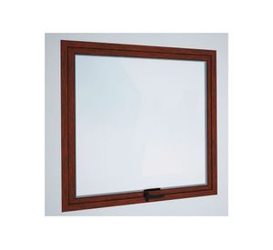 Ventana Aluminio 60x60 cm Termopanel Proyectante Madera Mundo Glass