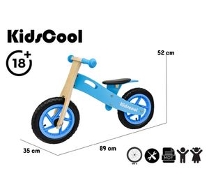 Bicicleta sin pedales New Riders azul 12"