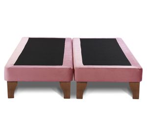 Base cama europea 2 plazas base dividida Zen rosa