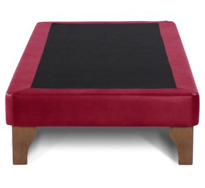 Base cama europea 1.5 plazas cuero Zen rojo