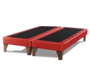 Base cama europea 2 plazas base dividida Zen rojo