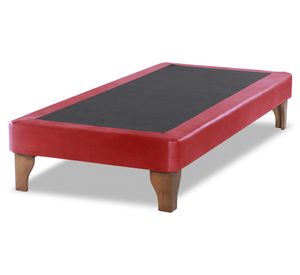 Base cama europea 1.5 plazas cuero Zen rojo