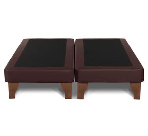 Base cama europea 2 plazas base dividida Zen chocolate